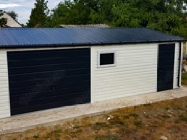 Garage 8x6m, Garage mit Hauswirtschaftsraum, Blechgarage, - 1